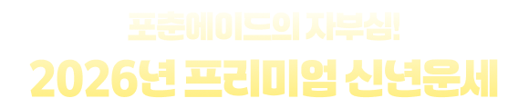 포춘에이드의 자부심! 2026년 프리미엄 신년운세